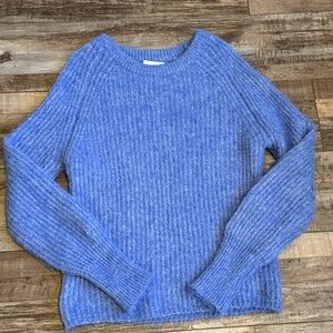 Ribbed Crewneck Sweater in Periwinkle
